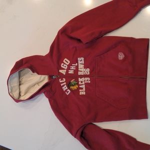 Kids Chicago Blackhawks Zip-up Hoodie Sz Medium